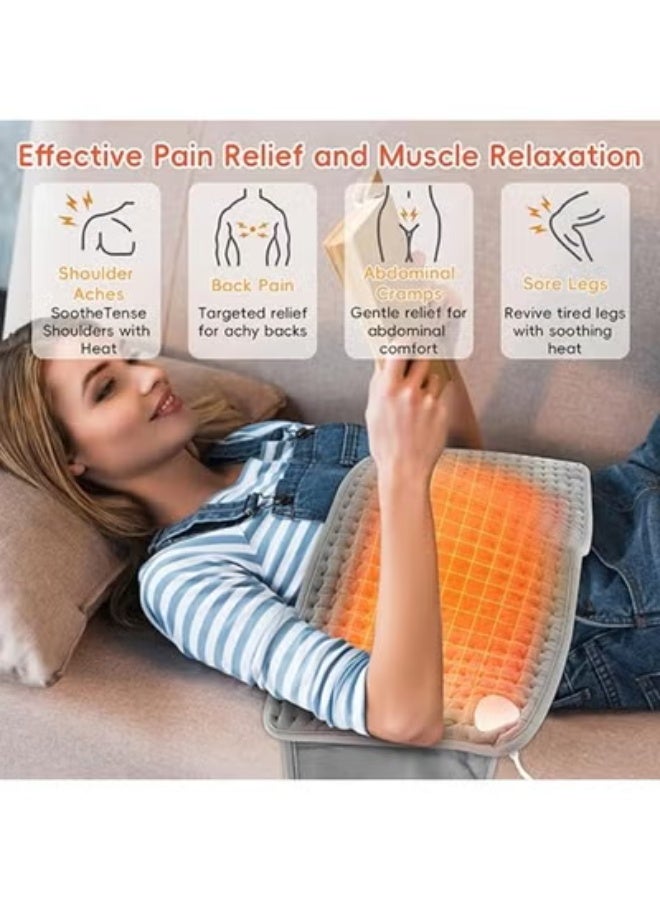 Extra Large Electric Heating Pad Wrap - 12'' x 50'' Heat Belt for Back, Neck, and Shoulder Pain Relief - 9 Heat Levels & Auto Shut-Off for Period Cramps - Image 5